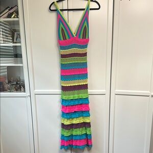 Colorful Striped Knit Dress
